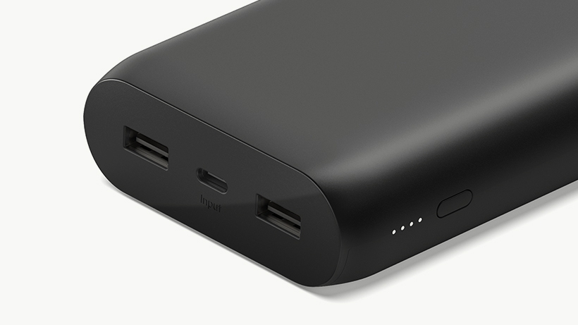 Close up of the BOOSTCHARGE Power Bank 20K