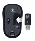 Sculpted mouse with snap-on receiver