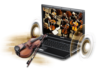 Immerse yourself in realistic 3D audio with SRS Premium Sound. 
