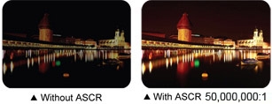 ASCR(ASUS Smart Contrast Ratio) 50,000,000:1 creates sharper and brighter images