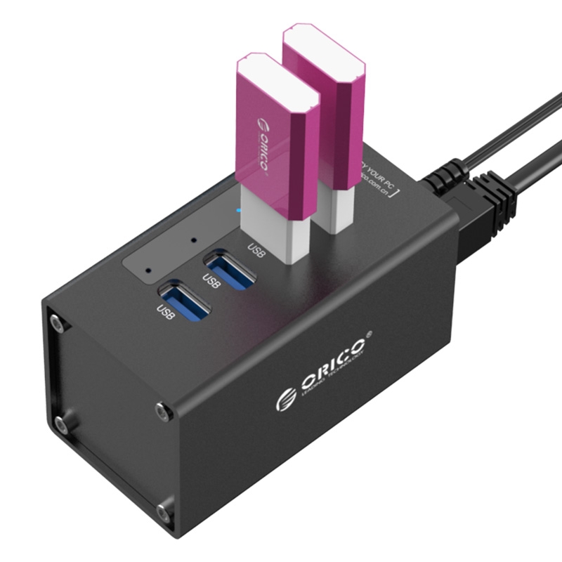 Orico A3H4 Aluminium 4-Port USB Ultra-Mini HUB w. 1m USB