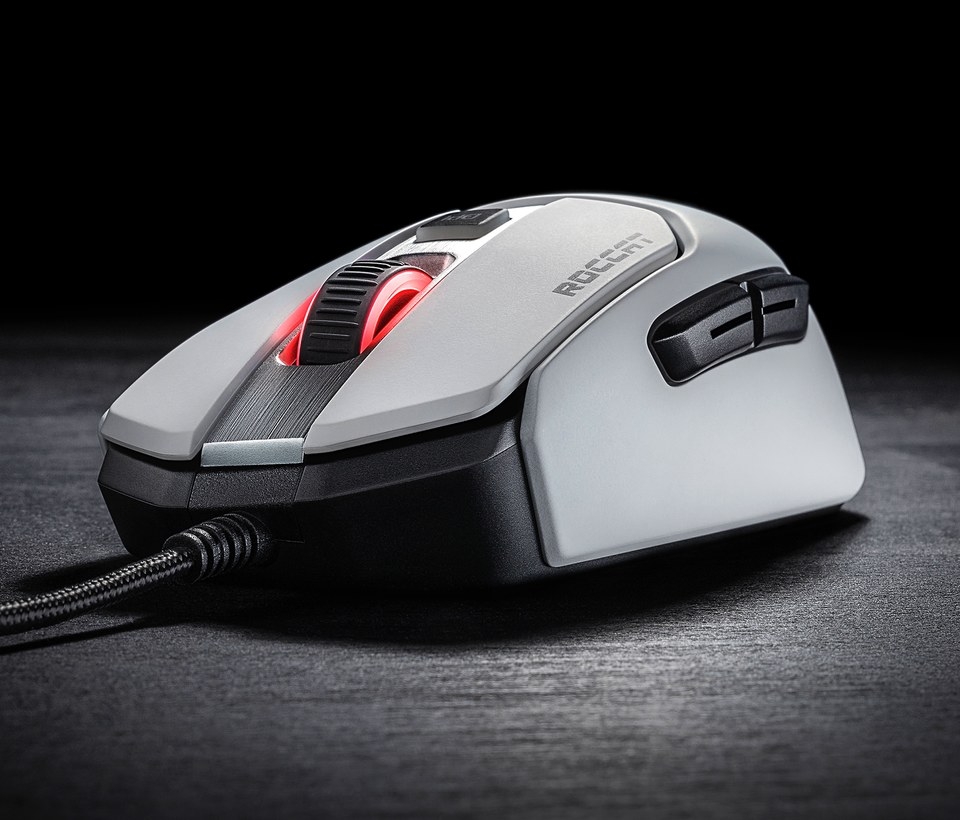 Roccat Kain 102 Aimo Rgb Gaming Mouse White Rocwe Techbuy Australia