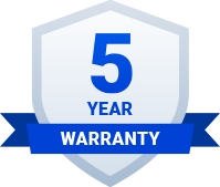 5-year warranty