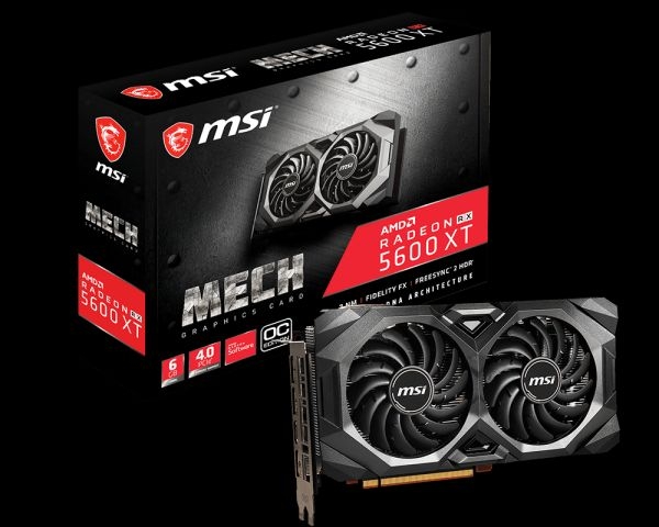 Msi Radeon Rx 5600 Xt Mech Oc Video Card 1460mhz Game Up To 16mhz Boost Techbuy Australia