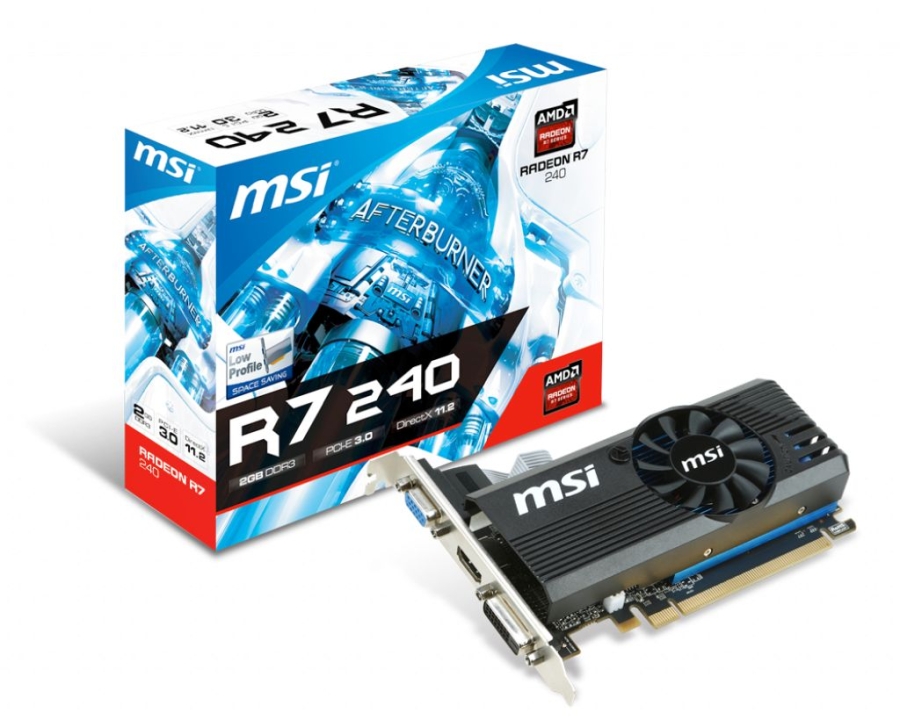 R7 240 2GD3 LPV4 MSI Radeon R7 240 2GD3 Low Profile Video Card