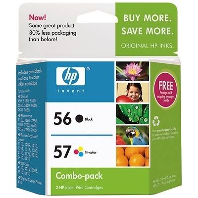 hp printer ink 56 57 combo pack