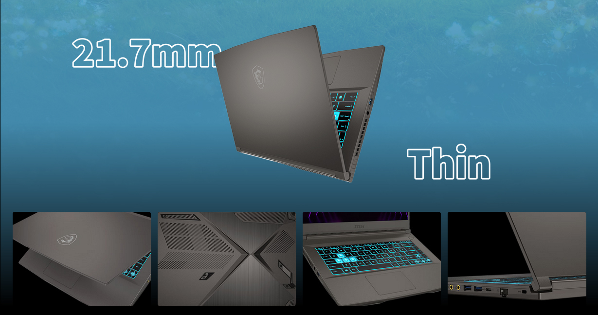 MSI Thin 15 B13VE 15.6" 144Hz Gaming Laptop i5-13420H 16GB 512GB RTX4050 W11H