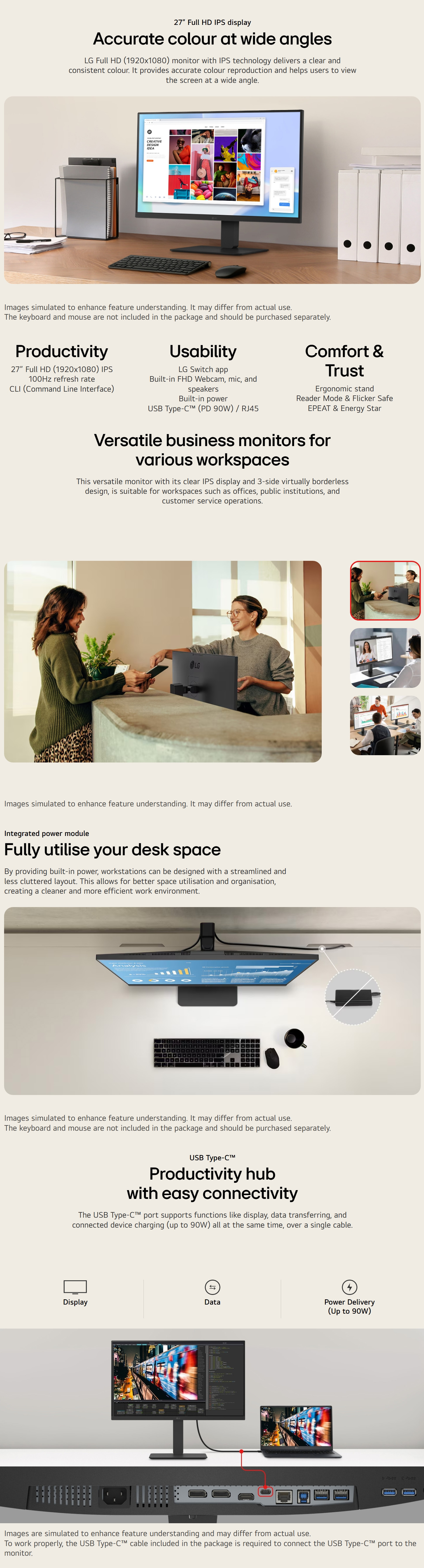 Monitors-LG-27in-FHD-100Hz-IPS-Monitor-with-WebCam-Mic-and-USB-C-27BA850-B-1