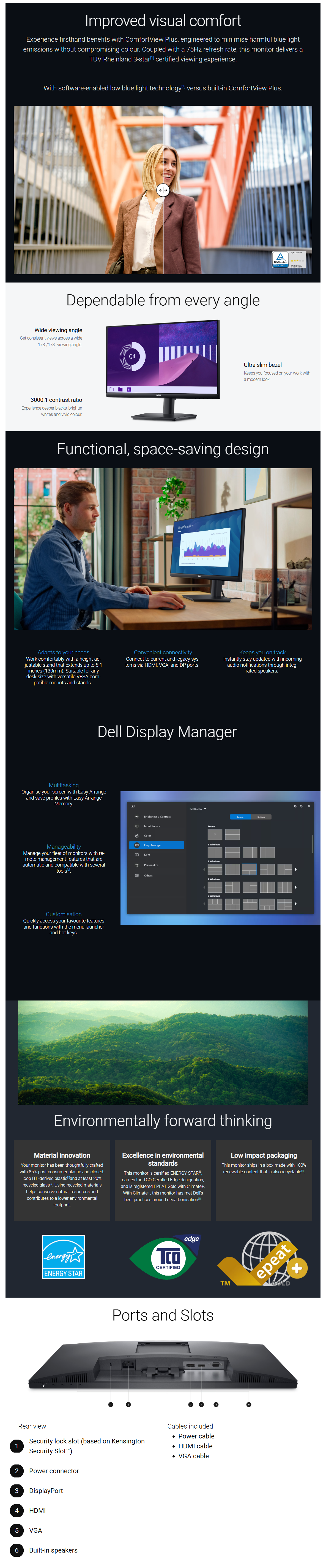 Dell E2425HS 23.8inch FHD VA Monitor