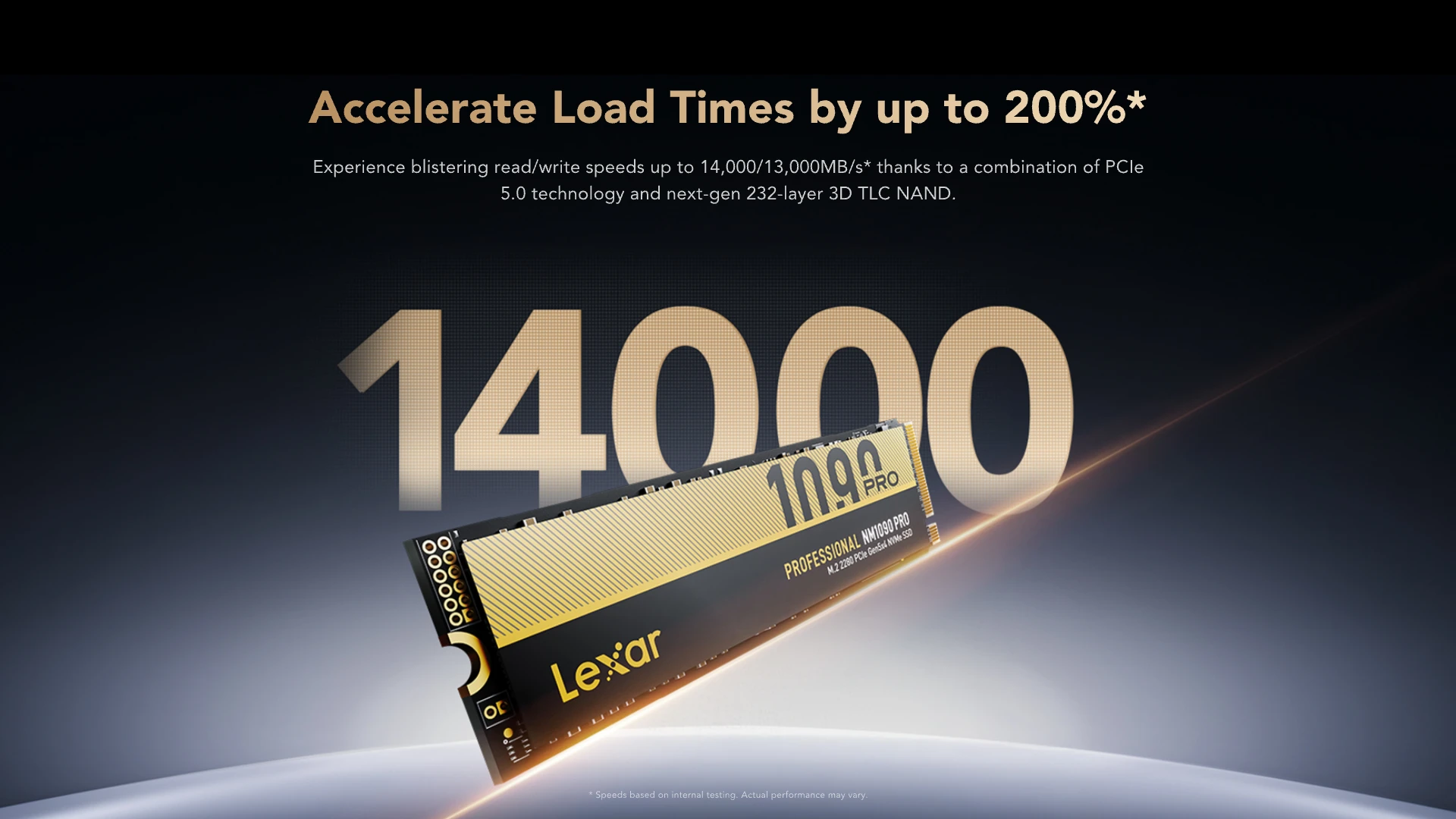 A large marketing image providing additional information about the product Lexar NM1090 Pro PCIe Gen5 NVMe M.2 SSD - 1TB - Additional alt info not provided