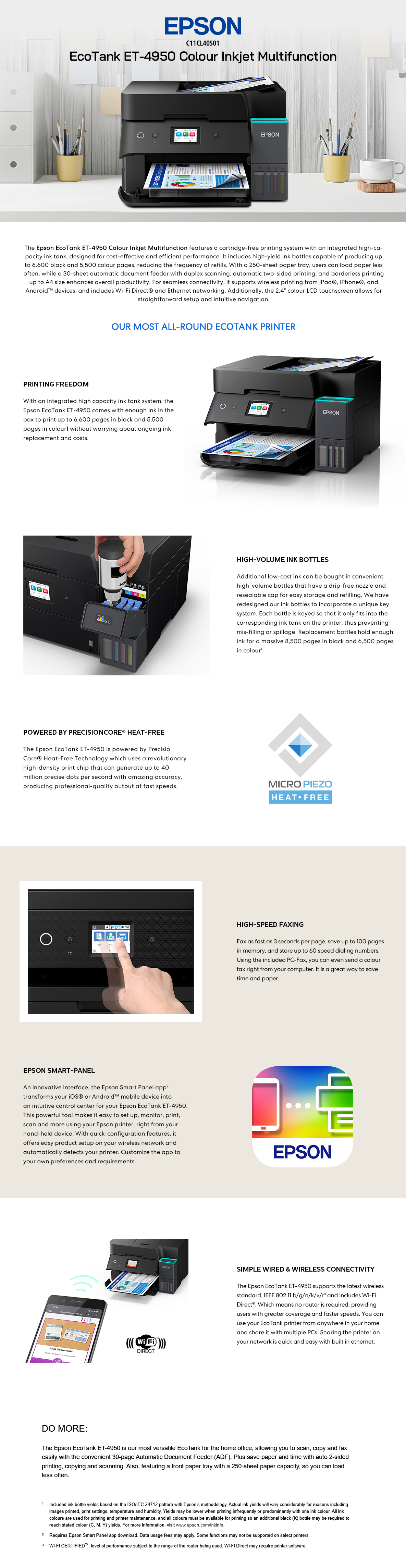 Epson EcoTank ET-4950 Colour Inkjet Multifunction