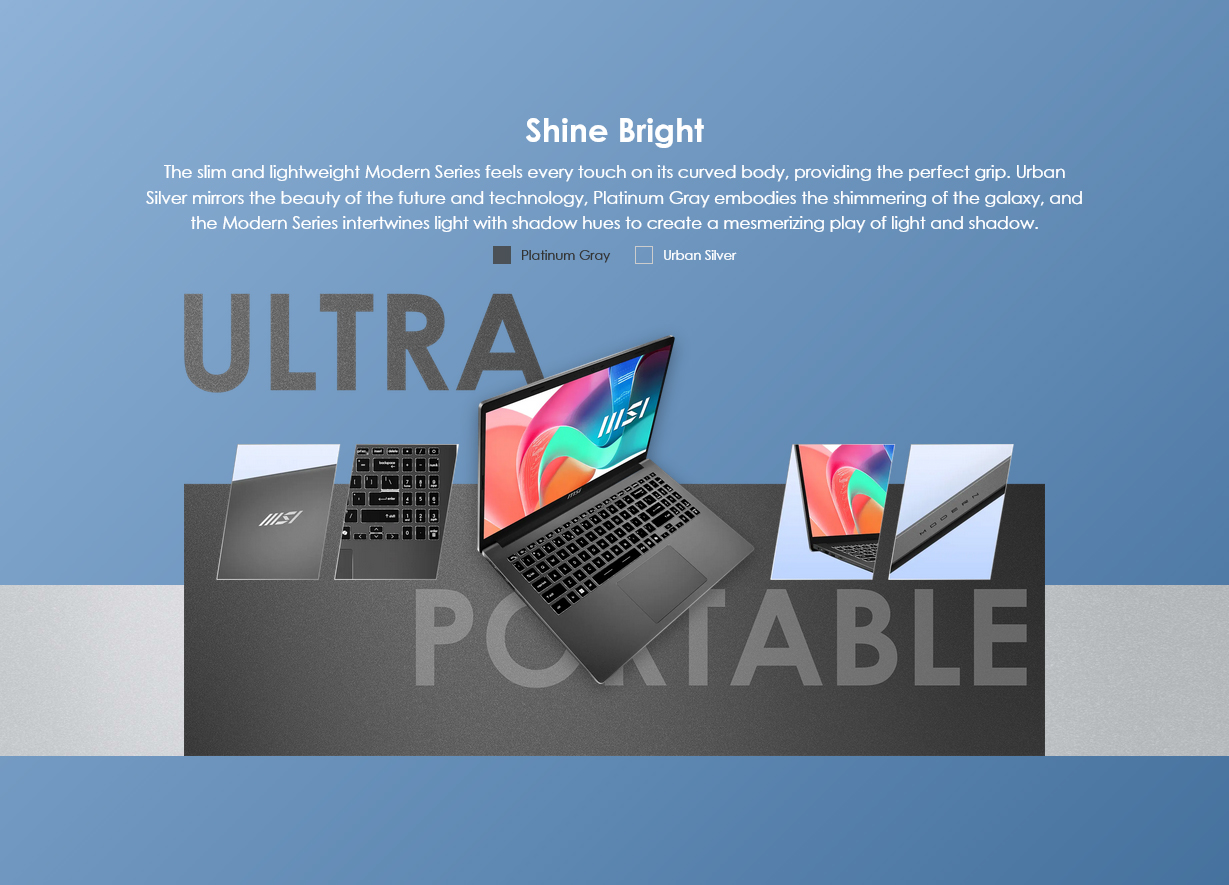 MSI Modern 15 F1M 15.6" Laptop Core 5 120U 16GB 512GB W11P