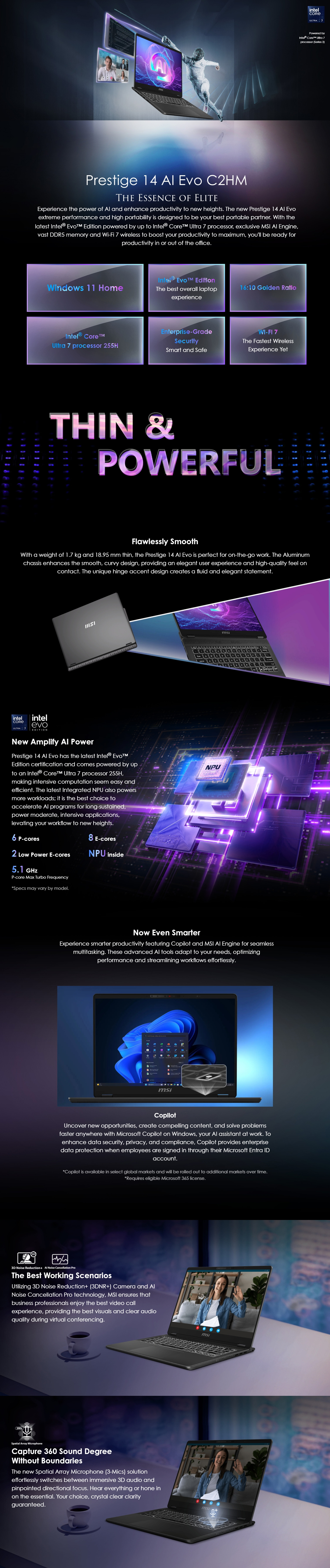 MSI-Laptops-MSI-Prestige-14-AI-EVO-C2HMG-14in-FHD-144Hz-Ultra-7-255H-512GB-SSD-16GB-RAM-W11H-Laptop-PRESTIGE-14-AI-EVO-C2HMG-086AU-1