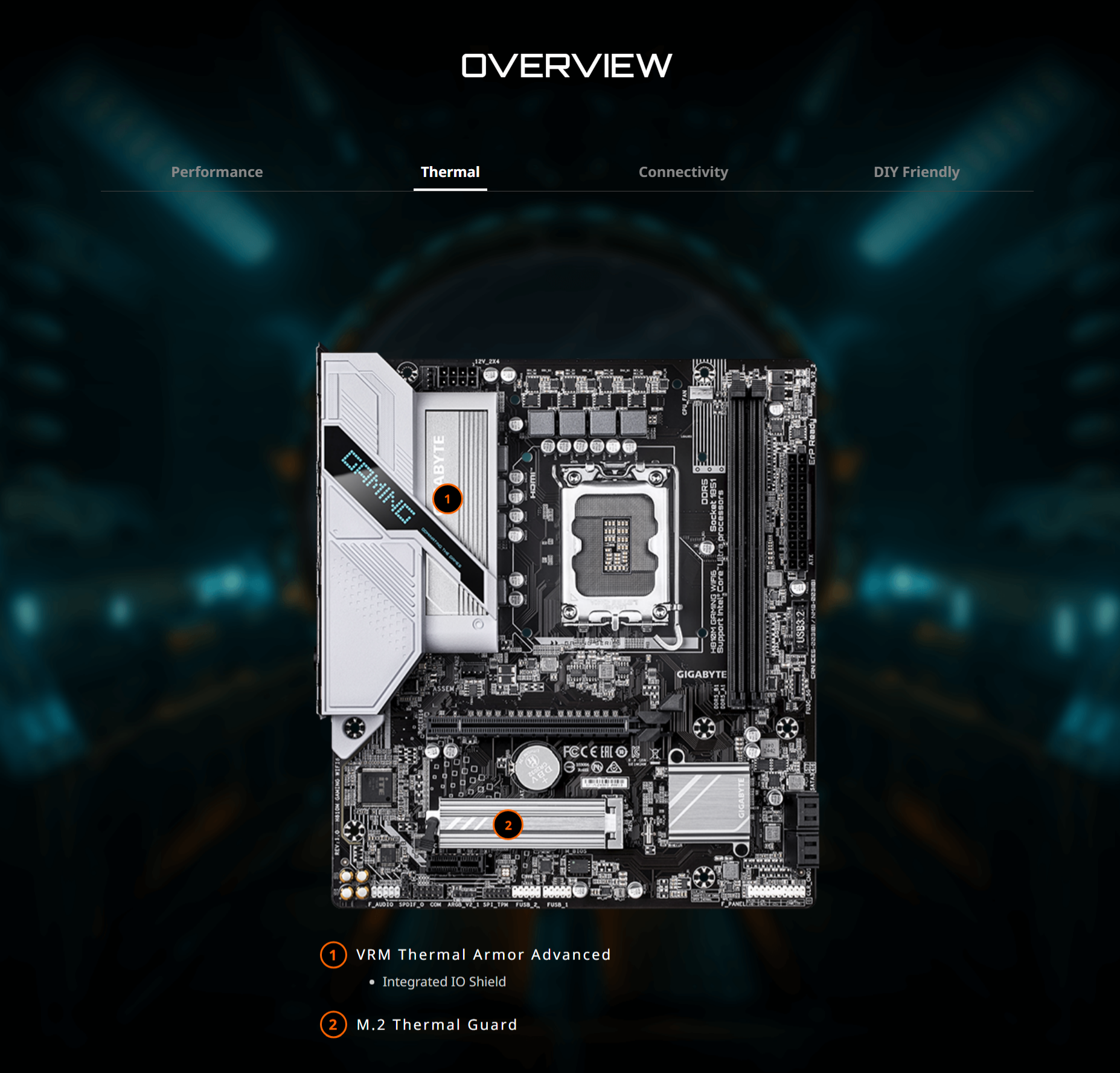 A large marketing image providing additional information about the product Gigabyte H810M Gaming WiFi6 LGA1851 mATX Desktop Motherboard - Additional alt info not provided