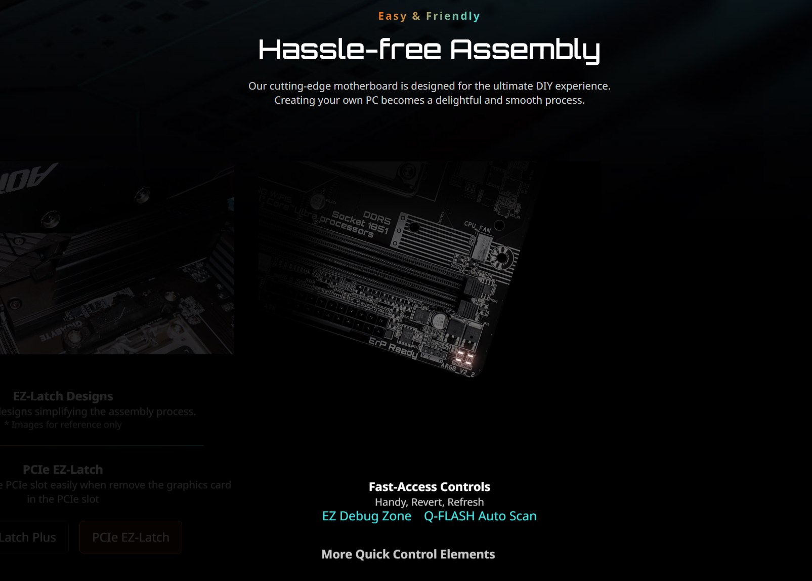 A large marketing image providing additional information about the product Gigabyte H810M Gaming WiFi6 LGA1851 mATX Desktop Motherboard - Additional alt info not provided