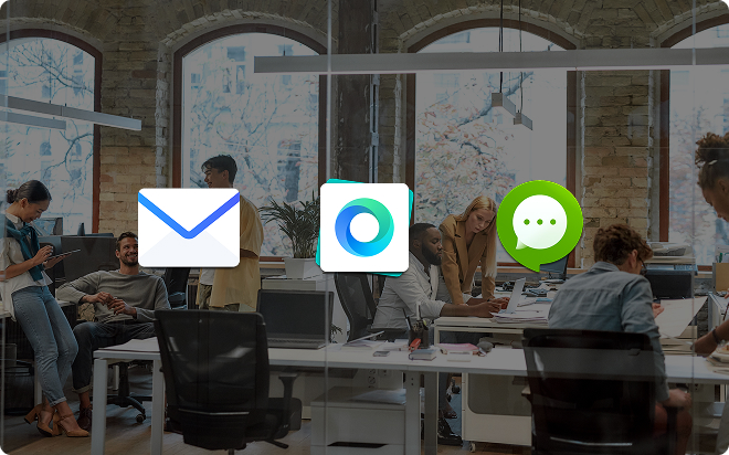 Image showing icons of Synology Office, MailPlus, and Chat