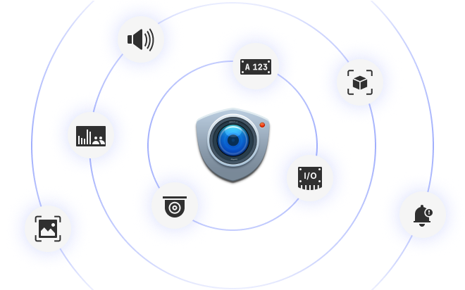 Image illustrating a seamless integration of third-party hardware and software to the Synology Surveillance Station