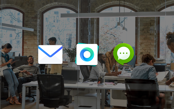 Image showing icons of Synology Office, MailPlus, and Chat
