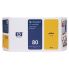 HP C4848A #80 Ink Cartridge - Yellow, 350ml - For HP Designjet 1050c/1050c Plus/1055cm/1055cm Plus Printers