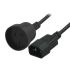 Unbranded Power Cord Adapter - Mains Socket to IEC-C14 - 15cm