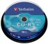 Verbatim CD-R 10 Pack - 700MB / 80min - up to 52X (43437)700MB/80min, 52X, 10 Pack, Standard spindle, Limited lifetime warranty
