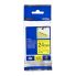 Brother TZE-S651 24mm (Black on Yellow) Tape - Strong Adhesive, Laminated, 8m