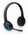 Logitech H600 Wireless Headset - Black/Blue High Quality, Noise-Canceling Microphone, 2.4 GHz Wireless Nano Receiver, Fold-And-Go Design, Simple, On-Ear Controls, Comfort Wearing