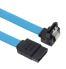 Astrotek SATA3.0 Data Cable 50cm Male to Male 180 to 90 Degree with Metal Lock 26AWG Blue