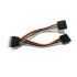 8WARE SATA Power Splitter Cable - 1x 15-Pin Male - 2x 15-Pin Female - 0.15M