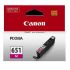Canon CLI651M Ink Cartridge - Magenta - For Canon iP7260, MG6360 Printer