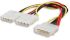 Astrotek Molex Power Cable - 1x 5.25" M to 2x 5.25" F - 0.2M