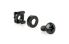 Serveredge CB-1P-BK-100 Heavy Duty M6 Cage Nuts Washer & Screw Set ; Pack of 100 - Black