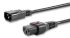 IEC Lock IEC C13 To IEC C14 Power Extension Cord - Male To Female - 1M - Black