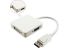 Comsol DisplayPort Male To VGA/DVI/HDMI Adapter - White