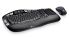 Logitech MK550 Wireless Wave Combo - Black Wave-Shaped Key Frame, 2.4 GHz Wireless Connectivity, High Performance, Cushioned, Contured Palm Rest