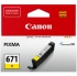 Canon CLI-671Y Ink Cartridge - Yellow For Canon G5760, MG5765, MG5766, MG6860, MG6865, MG6866, MG7760, MG7765 and MG7766 Printers.