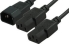Generic IEC-MFF-02 Y Power Splitter Cable - 1 x IEC-C14(M) to 2 x IEC-C13(F) - 2M