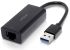 Vrova USB3GE-ADPDF USB3.0 to Gigabit Ethernet Adapter - Black 1-Port 10/100/1000Mbps Gigabit Ethernet, Plug & Play(Driverless), USB3.0 Type-A