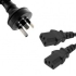 8WARE Power Cable - From 3-Pin AU Male to 2xIEC-C13 - 2m