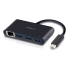 Alogic USB-C to Gigabit Ethernet & USB3.0 SuperSpeed 3-Port USB Hub - VROVA Series USB3.0 Female(3), 1-Port 10/100/1000Mbps Ethernet, USB Type-C