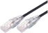 Comsol 3m 10GbE Ultra Thin Cat6A UTP Snagless Patch Cable LSZH (Low Smoke Zero Halogen) - Black