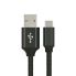 Astrotek USB-C 3.1 Type-C Data Sync Charger Cable Black Strong Braided Heavy Duty Fast Charging - 1M