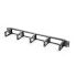 Serveredge 1RU Horizintal 5 Rings Metal Cable Management Rail - To Suit Standard 19" Rack - Black