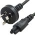 8WARE 3-Pin to Cloverleaf Plug ICE 320-C5 Mickey Type Black 240V 7.5A 3 core for Notebook/Laptop AC Adapter - 2m Suitable for NUC