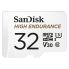 SanDisk 32GB High Endurance microSDHC Memory Card - UHS-I, C10, U3, V30 Up to 100MB/s Read, 40MB/s Write with SD Adaptor