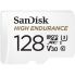SanDisk 128GB High Endurance microSDHC Memory Card - UHS-I, C10, U3, V30 Up to 100MB/s Read, 40MB/s Write with SD Adaptor
