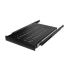 CyberPower 1U Sliding Shelf 650mm Deep (CRA50003)Fits 19in rack, Adjustable depth 65-101.4cm, Max load 60kg/132lb, Black finish, Cold-rolled steel, Vented, Hardware included