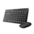 Rapoo 8000M Multi-mode Wireless Keyboard & Mouse - Black  High Performance, Wireless Technology, Switch Bluetooth 3.0, 4.0 and 2.4G, 1300PI, Spill Resistant