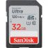 SanDisk 32GB SDHC Ultra UHS-I Class 10 , U1 Memory Card - Up to 120MB/s Read