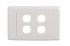 Alogic 4 Gang Wall Plate  Clipsal Compatible (White)